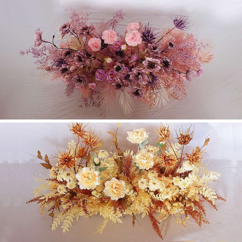 婚礼堂仿真花路引婚庆绢花美陈花排摆件舞台插花装饰花艺布置道具