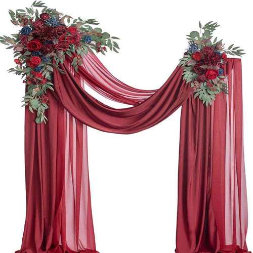 跨境椅背花拱门花2024新款仿真花束高级感婚庆仪式接待背景花卉