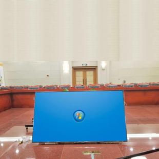 电视支架落地矮大屏可移动三角推车舞台会议台反看俯仰角调节