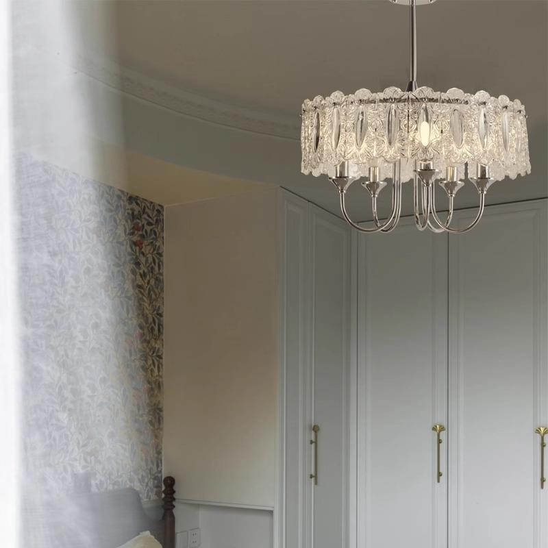 法式奶油风主卧吊灯卧室灯美式复古水晶灯浪漫现代轻奢吸顶灯灯具