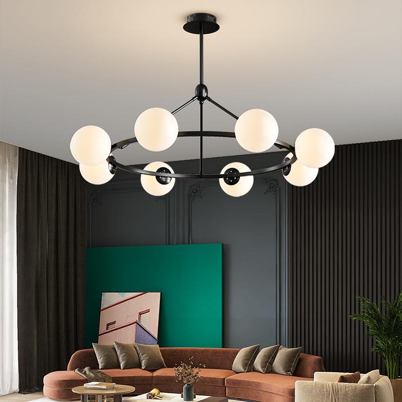 北欧客厅吊灯现代简约网红卧室餐厅创意个性书房轻奢分子魔豆灯具