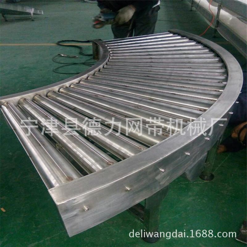 滚筒输送机爬坡传送带斜坡流水线链板流水线 转弯输送机