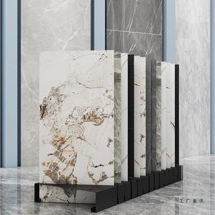 瓷砖展示架木纹砖墙砖色板架石材样品插架木地板展架斜插式加厚款