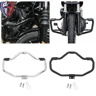 哈雷改装配件 XL883 1200 X48 72改装通用保险杠 保护杠 加厚带胶