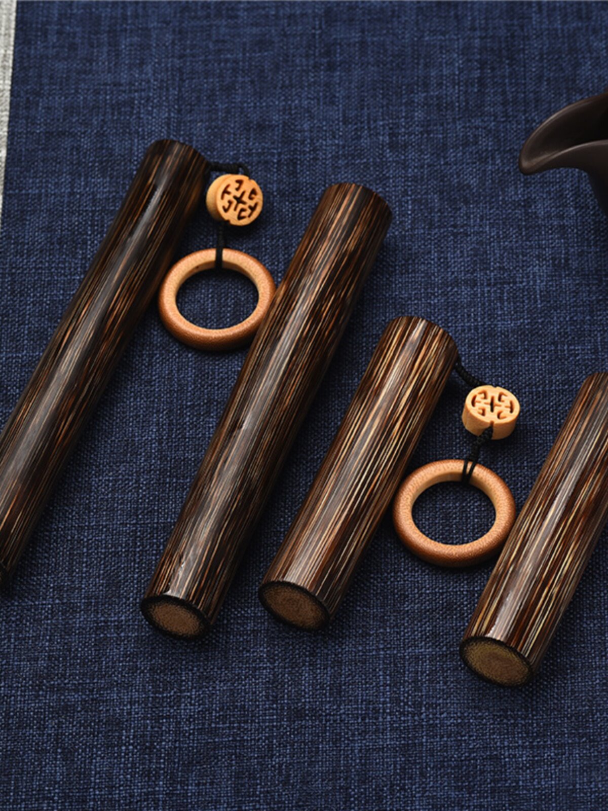 实心龙血金丝竹手把件实心玉竹把玩件盘玩实心竹把件竹子把件玩