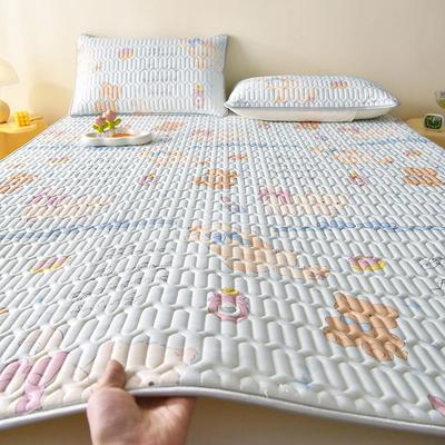 夏季乳胶凉席床垫软垫单件凉感冰丝软席三件套可机洗折叠家用防滑