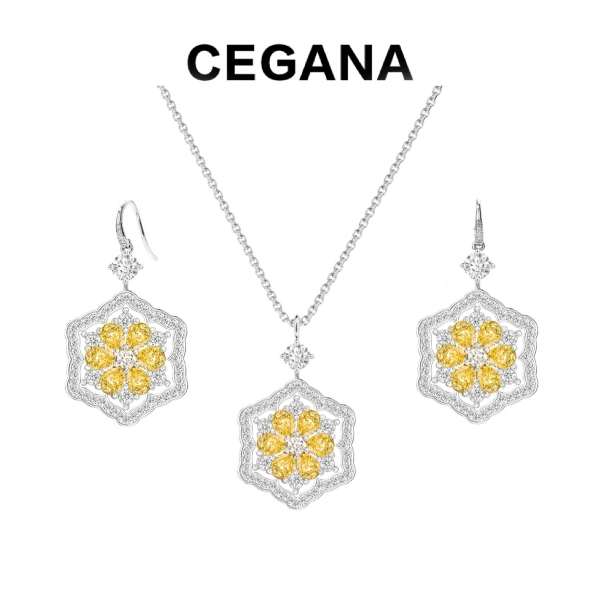 耳环项链cegana铜合金