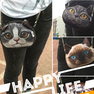 动物单肩包斜挎包 仿皮链条包时尚 一件起批 新款