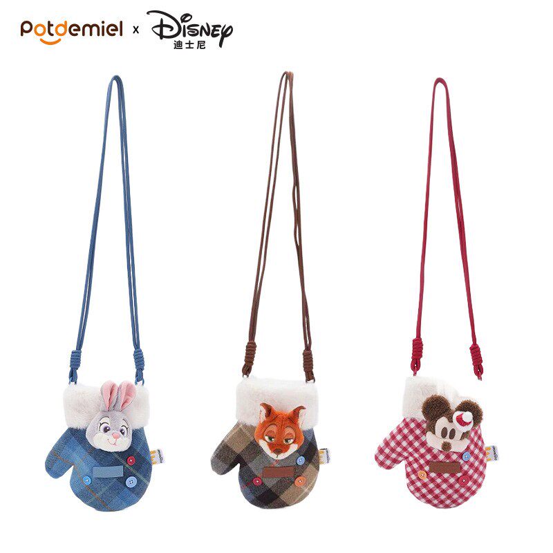 正版迪士尼授权疯狂动物城朱迪尼克公仔毛绒玩偶包米奇单肩斜挎包