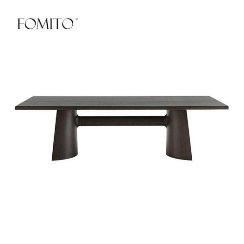 意式极简诧寂风餐桌椅组合饭桌北欧后现代简约长方形岛台餐桌子