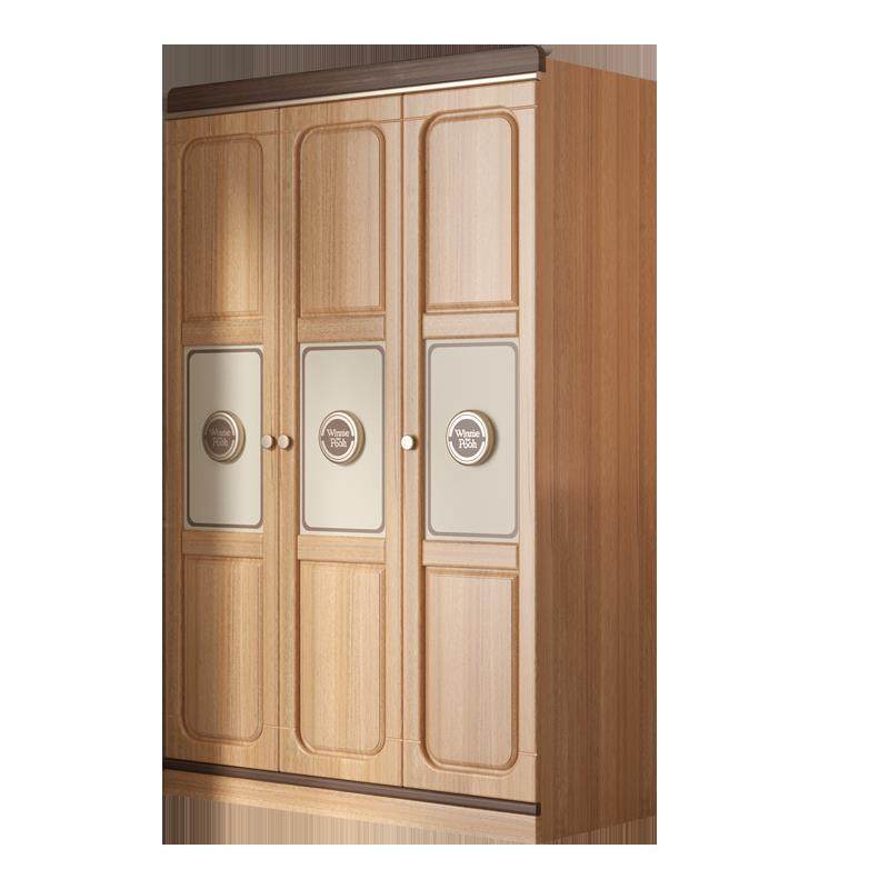 儿童衣柜家用卧室全实木小户型对开门大衣橱现代简约收纳储物柜子