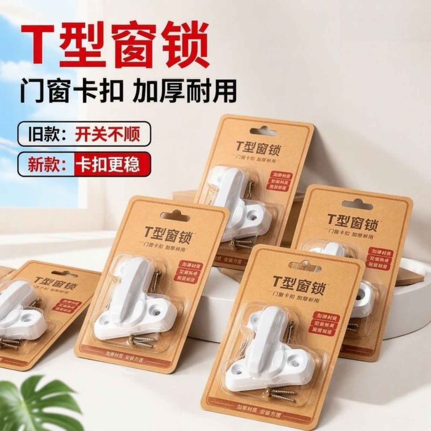 塑钢平开窗防盗安全锁扣