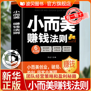 小而美创业实战 小而美赚钱法则正版 市场营销策略与团队协作管理 经营法则盈利秘籍 轻资产低风险创业指南书籍 小而美持续盈利