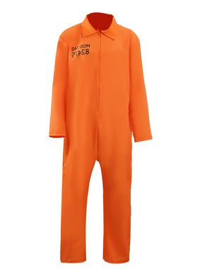 万圣节cosplay囚犯服装角色扮演橙色男女囚犯连体服舞台装扮演出