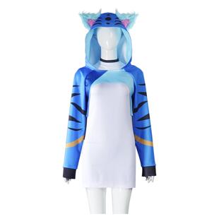 猎魔女团K-POP明星cos服恶魔猫蓝色老虎卫衣cosplay服装工厂