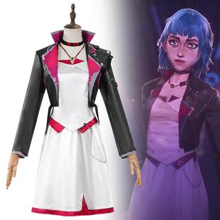 英雄联盟：双城之战2cos服爆爆金克丝连衣裙游戏角色表演服cos