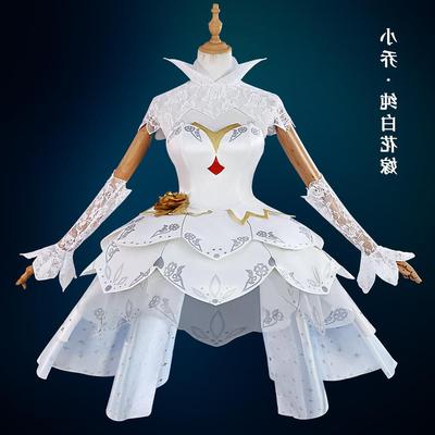 王者荣耀小乔cos服纯白花