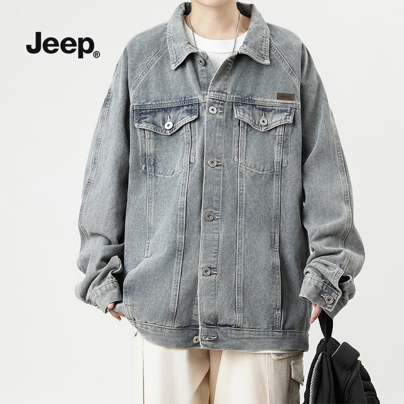 Jeep吉普简约潮流牛仔外套