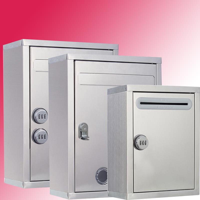 宏泰昌不锈钢密码锁意见箱挂锁信件箱室外挂墙收纳箱