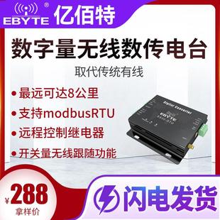lora扩频无线数传电台DTU远距离无线开关量采集套装 RS485继电器
