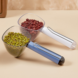 速发舀米勺封功能家用厨房粉谷杂粮勺子带多口夹挖面勺面五铲子量