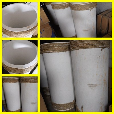 速发供应1500度大口径白色高温阻燃加厚电加热穿电热丝用刚玉炉管