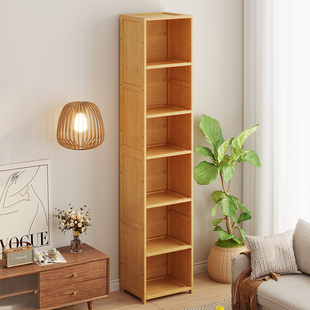 速发书架置物架家用落地单个书柜靠墙一体转角储物柜角落尘纳防收