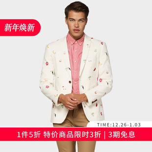 OPPOSUITS西服夏日偶像印花休闲西装 外套西服外套男oppo西装