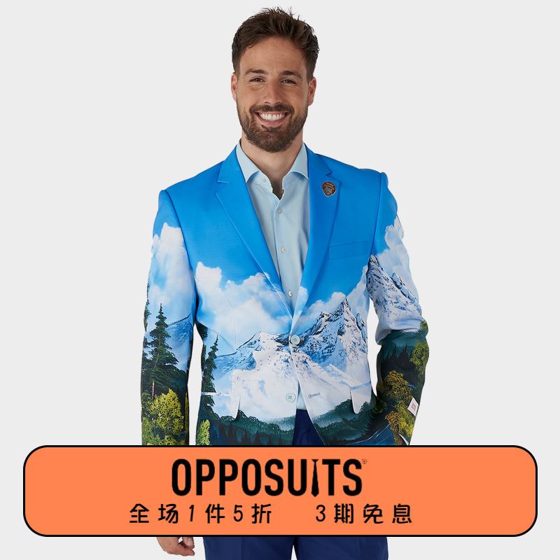 个性印花 西装也可以不正经