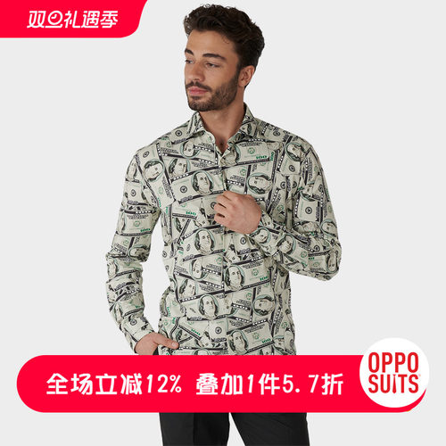 OPPOSUITS印花长袖衬衫男