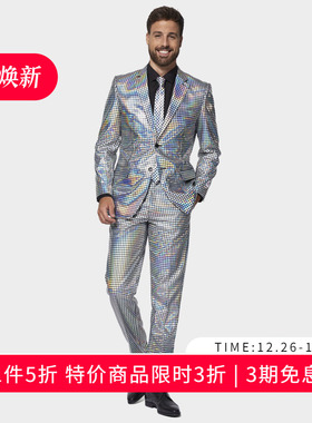 OPPOSUITS西服男迪斯科舞者主播西服套装男套西装三件套oppo西装
