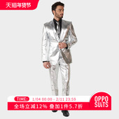 OPPOSUITS西服网红款 三件套男oppo西装 反光亮面主播同款 主持西装