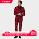 OPPOSUITS西服男士 领带三件套oppo西装 套装 红心之王印花西服长裤