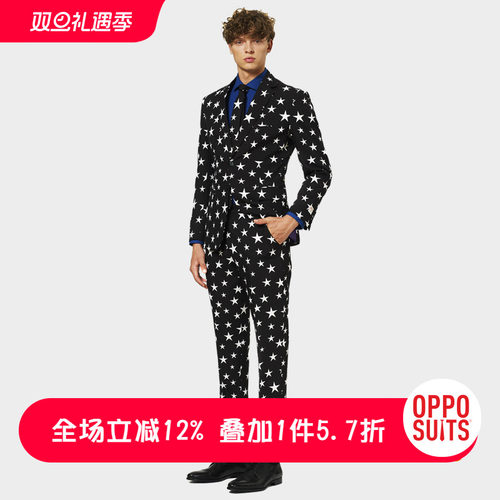 个性印花 西装也可以不正经