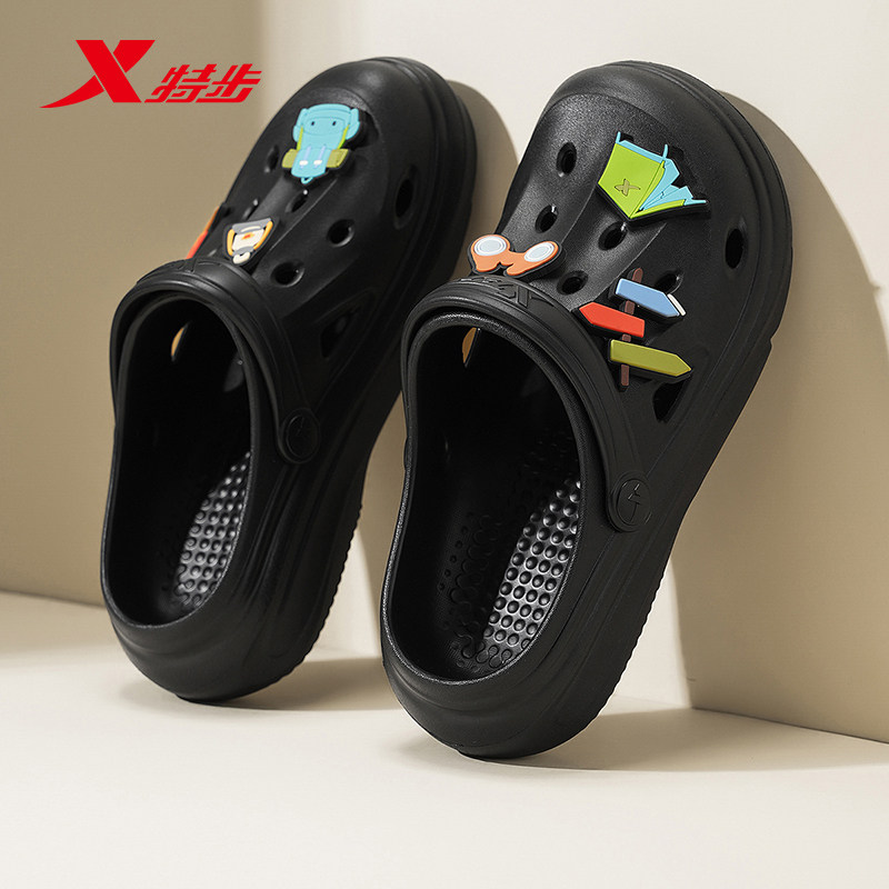 特步正品男拖新款正品夏季户外防臭防滑外穿旅游开车两用洞洞鞋女