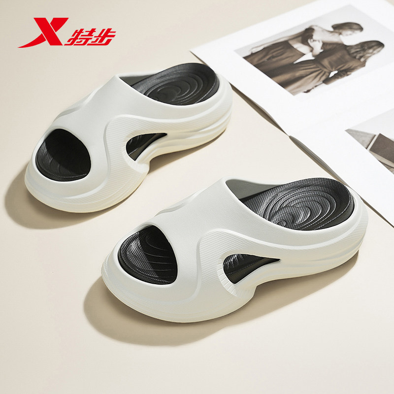 特步官方旗舰运动拖鞋女款2026夏季新款厚底外穿女士踩屎感凉拖