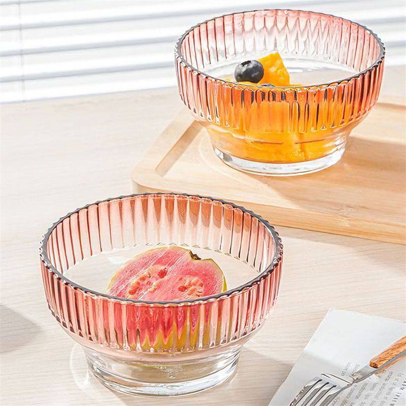 渐变色玻璃餐具套装耐热餐盘饭碗钻纹家用微波炉玻璃碗沙拉碗汤盆,餐饮具,盖碗,淘宝优惠券,粉丝福利购,淘宝优惠卷