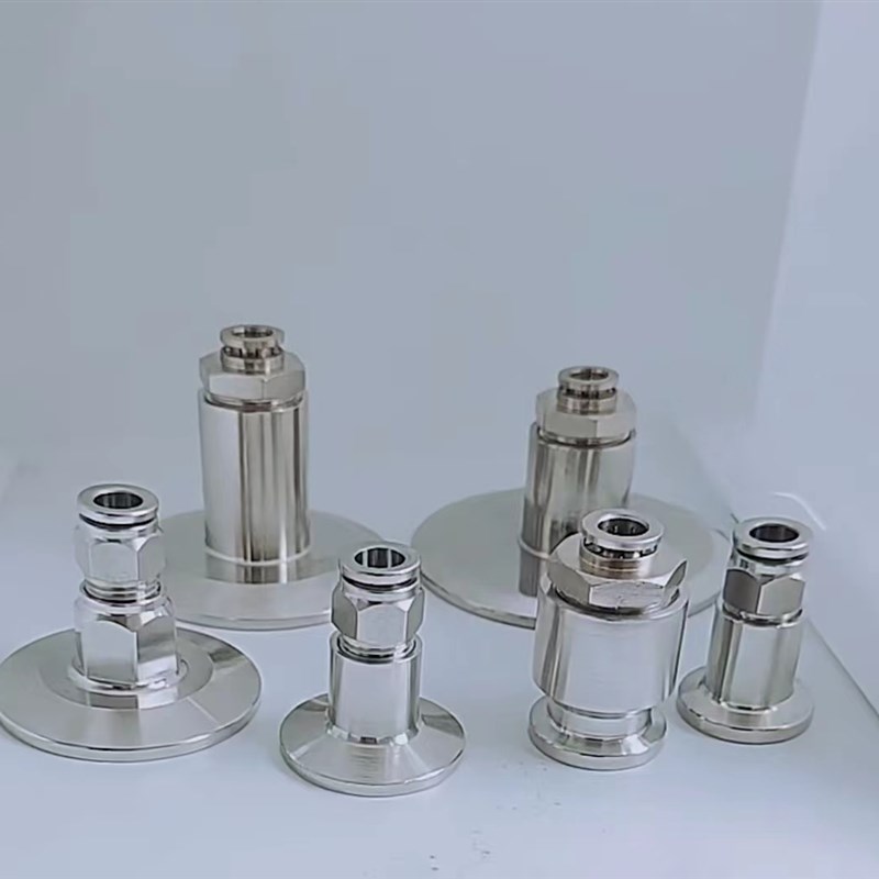 304卫生级快装气管快插软管卡箍不锈钢卡箍接头NPT1/4快速皮接PC