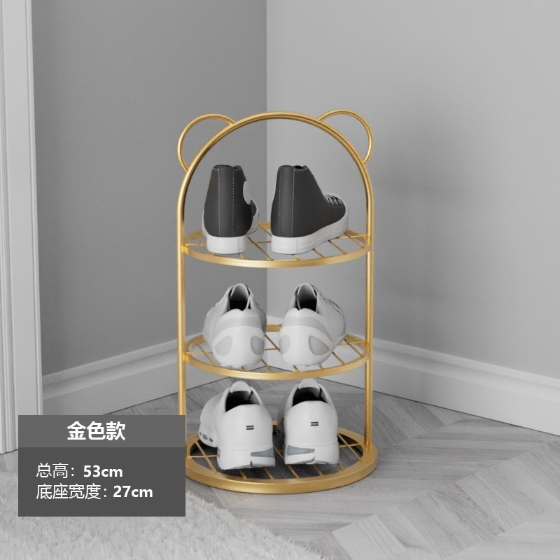 鞋架简易门口儿童宝宝小型窄迷你家用租房收纳金属房间鞋柜置昌悦