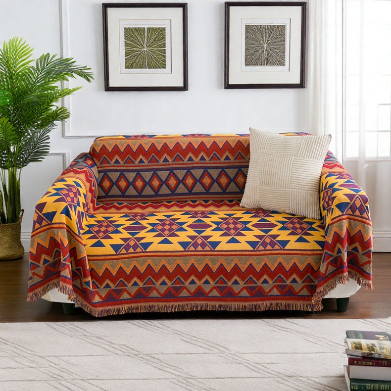 户外露营桌布波西米亚风野餐垫子民族毯盖布四方形桌布长方形