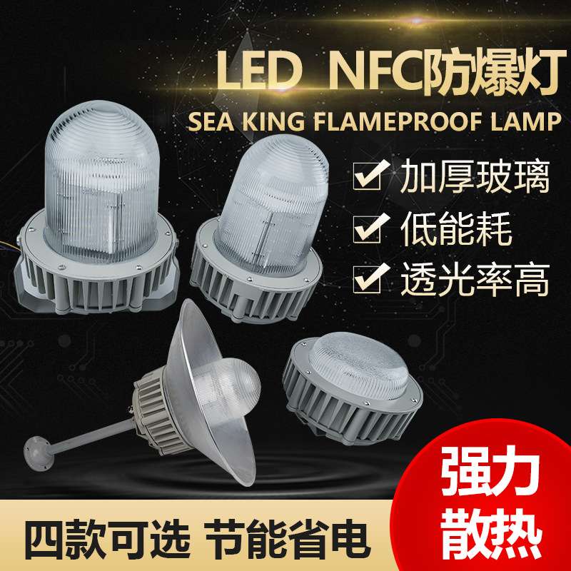 LED三防防眩平台灯免维护节能防水防尘防腐防爆灯50W弯杆FGV6207