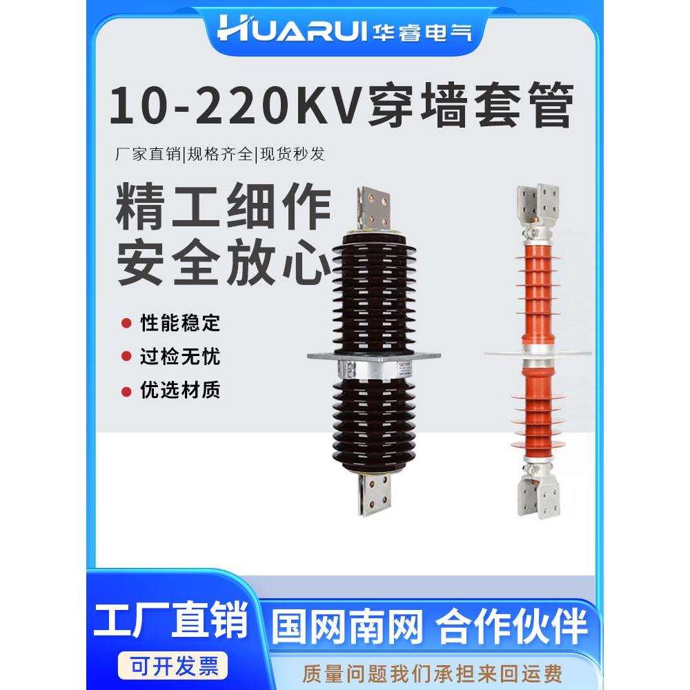 CWC-CWW20KV-35KV/2500-4000A户外电站高压穿墙套管10KV铜棒陶瓷