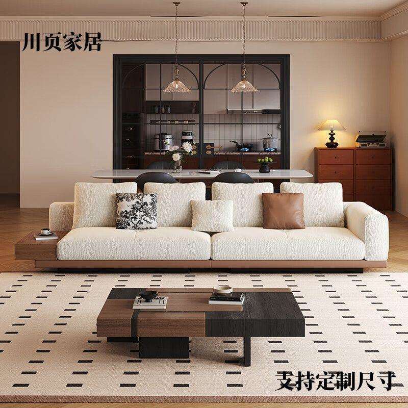 简约复古风雪尼尔布艺康纳利沙发直排小户型客拆洗客厅沙发中古风