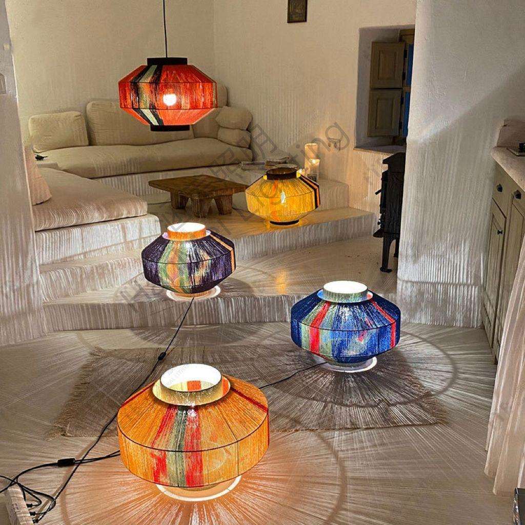 日式田园复古藤编吊灯客厅餐厅卧室民宿手工绕线藤艺吊灯