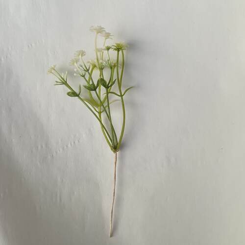 人造花塑料水草配件仿真花玫瑰花绿色秋色花丁花碗花托花杆配件
