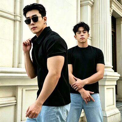 春夏美式零压液氨棉高弹POLO衫