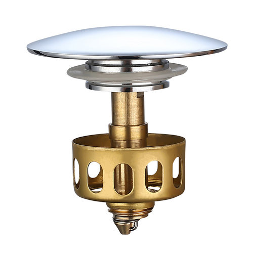 洗脸盆下水器弹跳芯面手按