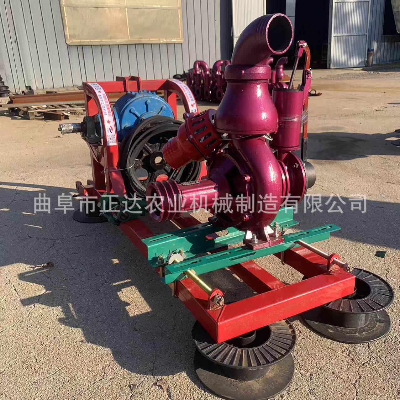农用浇灌4寸抽水泵单缸机拖车款灌溉抽水机多种动力带动使用