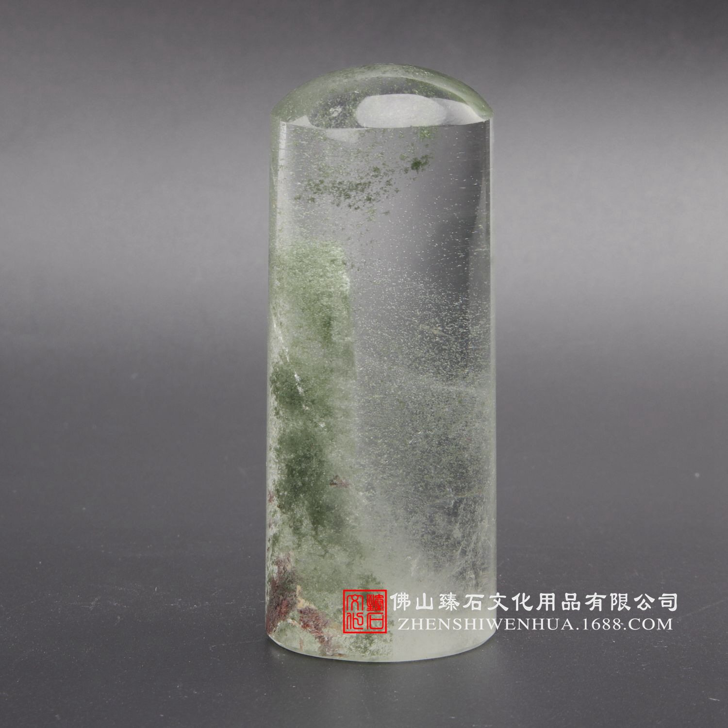 天然幽灵水晶石印章 办公室印章手工个人图章