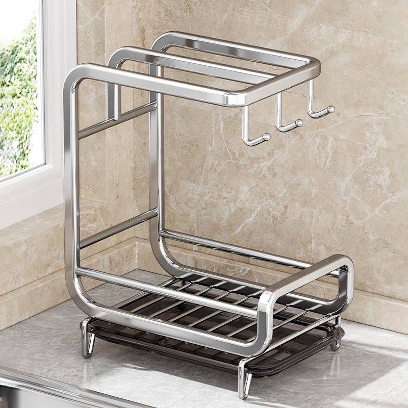 不锈钢抹布架厨房置物架水槽洗碗布沥水架海绵沥水篮钢丝球收纳架,厨房/烹饪用具,抹布架/厨房清洁收纳架,淘宝优惠券,粉丝福利购,淘宝优惠卷